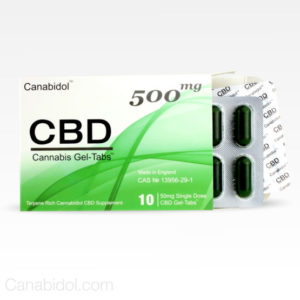 Canabidol CBD Cannabis Gel Tabs 500mg 10s