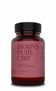 Brains Pure CBD Capsules 20mg + Turmeric 28's
